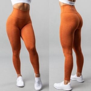 Alphalete Halo Burnt Orange Autumn High Rise Seamless Tight Leggings